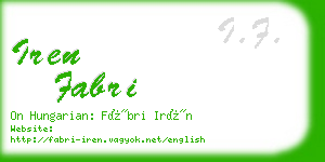 iren fabri business card